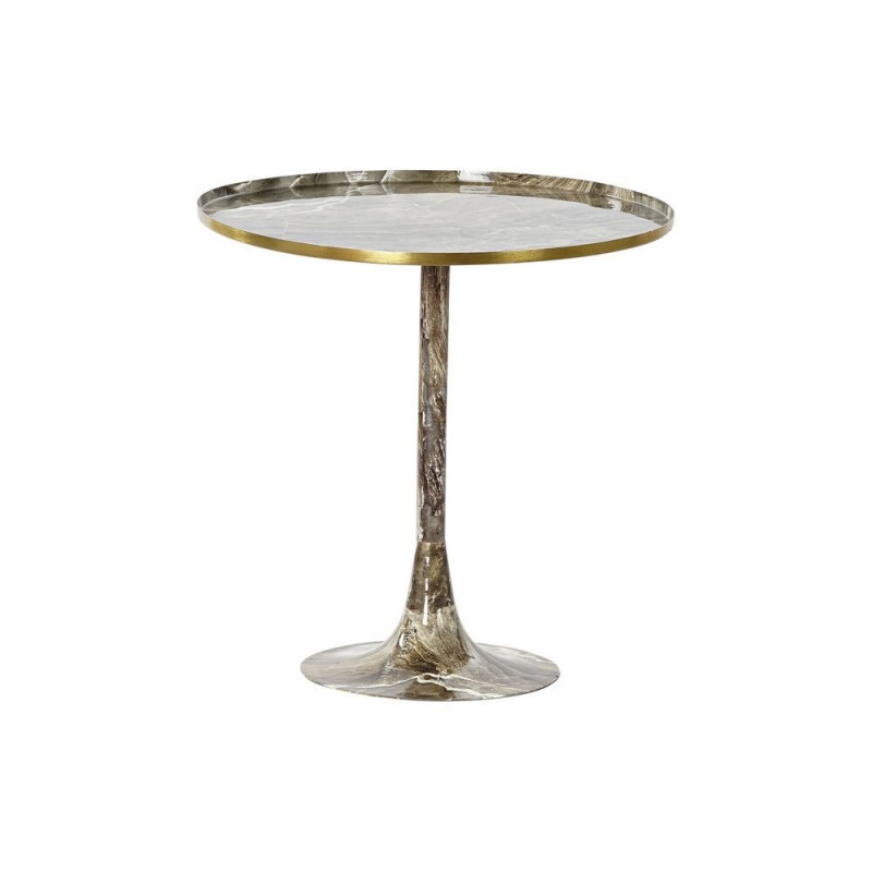 Table d'appoint DKD Home Decor Marron Aluminium Marbre (51 x 51 x 51 cm) à prix de gros - Article pour la maison à prix grossiste