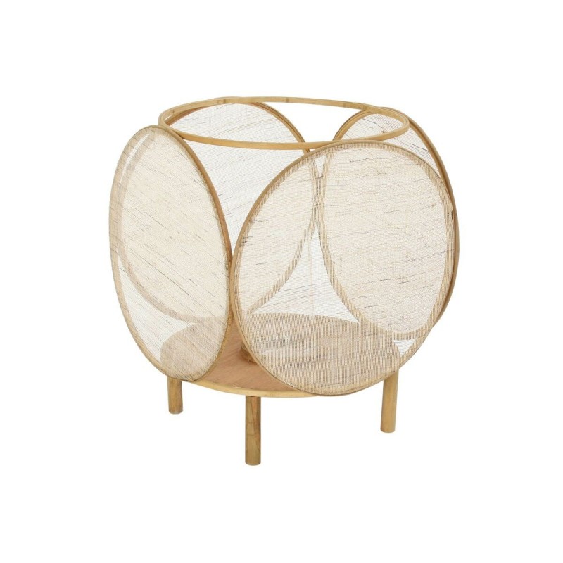 Lanterne DKD Home Decor Verre Marron Bambou (42 x 42 x 55 cm) - Article pour la maison à prix de gros