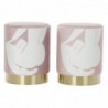 Repose-pied DKD Home Decor Doré Polyester Blanc Rose clair (30 x 30 x 38 cm) (2 Unités) - Article pour la maison à prix de gros Repose-pied DKD Home Decor Doré Polyester Blanc Rose clair (30 x 30 x 38 cm) (2 Unités) - Article pour la maison à prix de gros