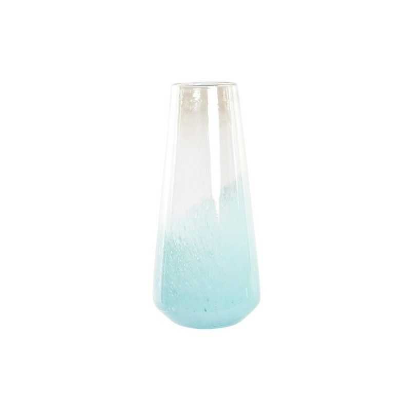 Vase DKD Home Decor Mediterranean Blue Glass (20 x 20 x 46 cm) - Article for the home at wholesale prices
