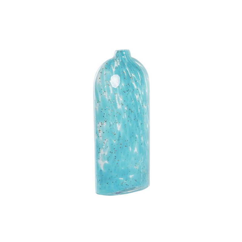 Vase DKD Home Decor Verre Bleu méditerranéen (12,5 x 6,5 x 28 cm) à prix de gros - Article pour la maison à prix grossiste