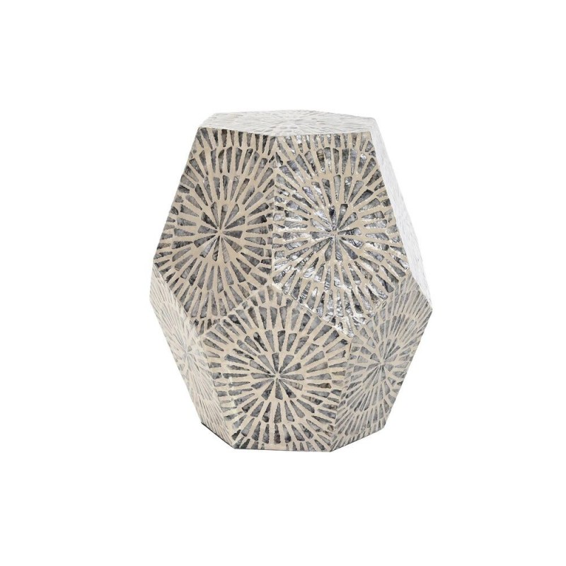 Side table DKD Home Decor Gris Beige Nacre noire Moderne (46 x 46 x 50 cm) - Article for the home at wholesale prices
