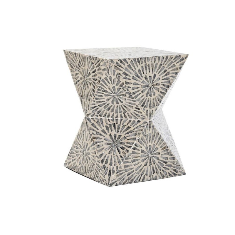 Side table DKD Home Decor Gris Beige Nacre noire Moderne (34 x 34 x 45 cm) - Article for the home at wholesale prices