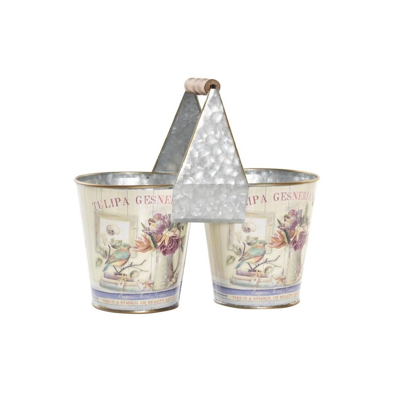 Cache-pot DKD Home Decor Rose Métal Shabby Chic (24 x 12 x 23 cm) - Article pour la maison à prix grossiste