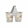 DKD Home Decor Rose Métal Shabby Chic planter (24 x 12 x 23 cm) - Article for the home at wholesale prices
