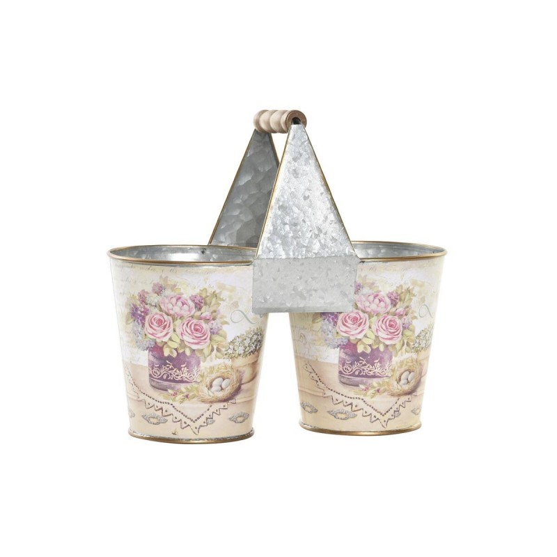 Cache-pot DKD Home Decor Rose Métal Shabby Chic (24 x 12 x 23 cm) à prix de gros - Article pour la maison à prix grossiste