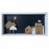 Décoration murale DKD Home Decor Bois Marron Blanc Maisons (40 x 3.5 x 20 cm) - Article pour la maison à prix grossiste