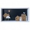 Wall decoration DKD Home Decor Wood Brown White Houses (40 x 3.5 x 20 cm) - Article for the home at wholesale prices