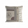 Coussin DKD Home Decor Gris Polyester Cuir Étoile Aluminium Blanc Vintage (45 x 15 x 45 cm) - Article pour la maison à prix de gros Coussin DKD Home Decor Gris Polyester Cuir Étoile Aluminium Blanc Vintage (45 x 15 x 45 cm) - Article pour la maison à prix de gros