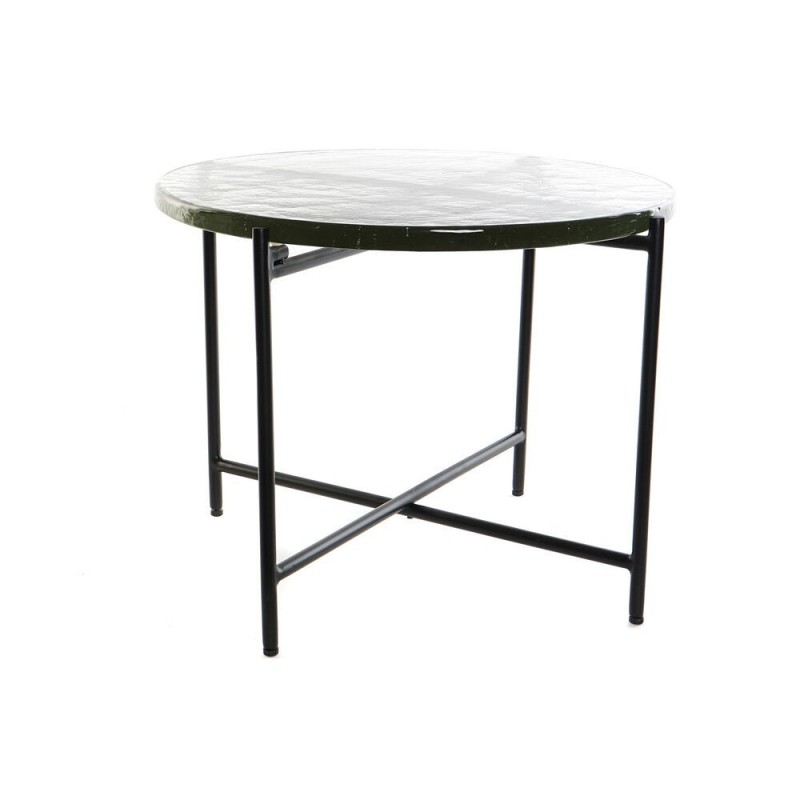 Table d'appoint DKD Home Decor Verre Noir Métal Moderne (50 x 50 x 42 cm) à prix de gros - Article pour la maison à prix grossiste