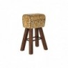 Tabouret DKD Home Decor Noir Bois Marron Cuir (43 x 35 x 75 cm) - Article pour la maison à prix de gros Tabouret DKD Home Decor Noir Bois Marron Cuir (43 x 35 x 75 cm) - Article pour la maison à prix de gros