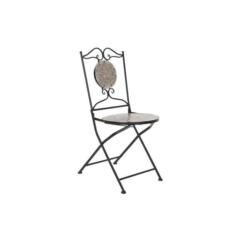 Chaise de jardin DKD Home Decor Céramique Noir Forge (42 x 50 x 90 cm) - Article pour la maison à prix de gros