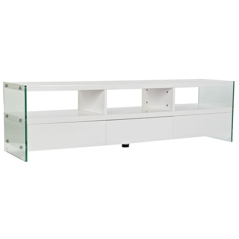 TV units DKD Home Decor White Glass MDF (160 x 45 x 40 cm) - Article for the home at wholesale prices