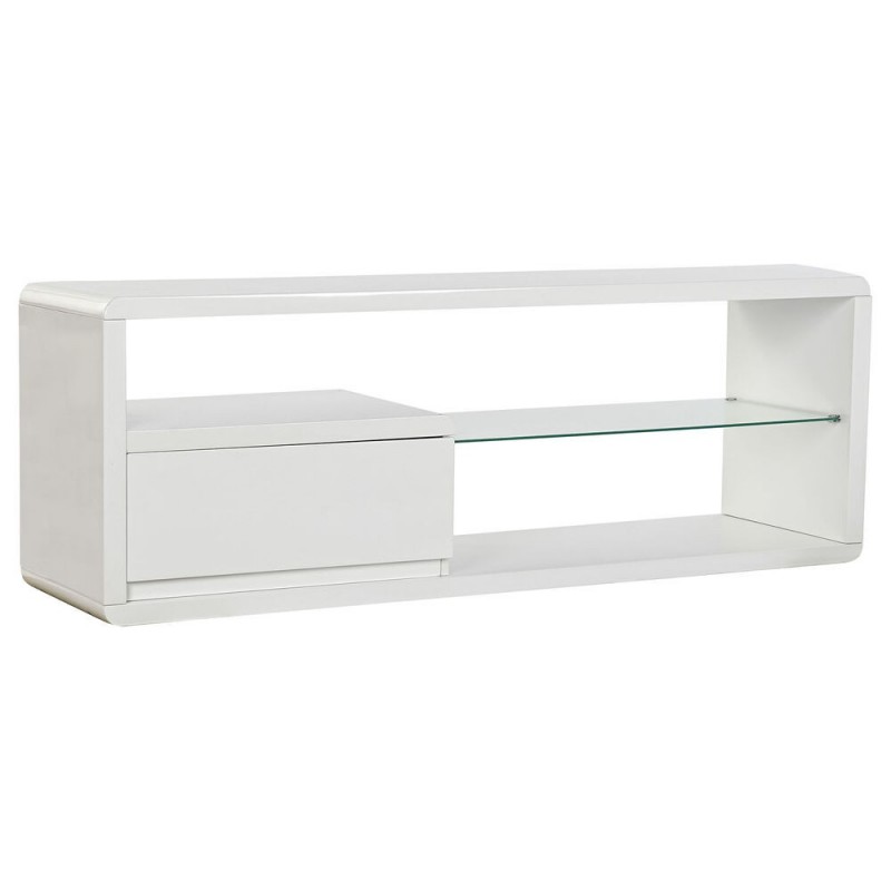 Meubles de télévision DKD Home Decor Blanc Verre MDF (140 x 50 x 40 cm) à prix de gros - Article pour la maison à prix grossiste