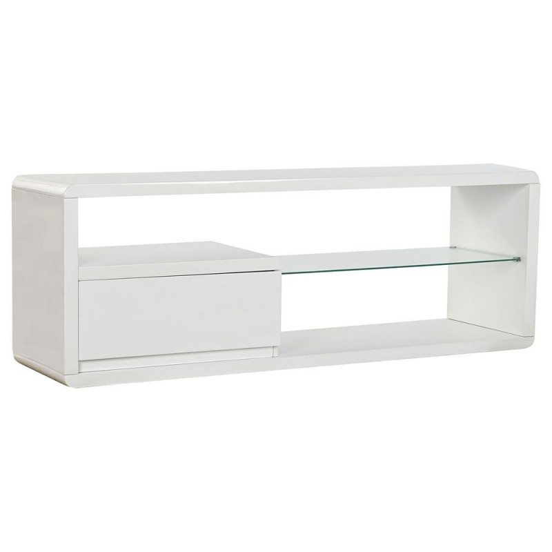 TV units DKD Home Decor White Glass MDF (140 x 50 x 40 cm) - Article for the home at wholesale prices