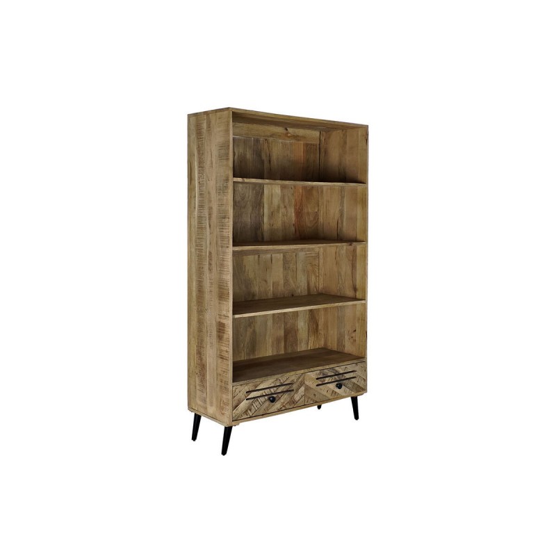 Étagère DKD Home Decor Noir Métal Brun foncé Bois de manguier (100 x 40 x 180 cm) à prix de gros - Article pour la maison à prix grossiste