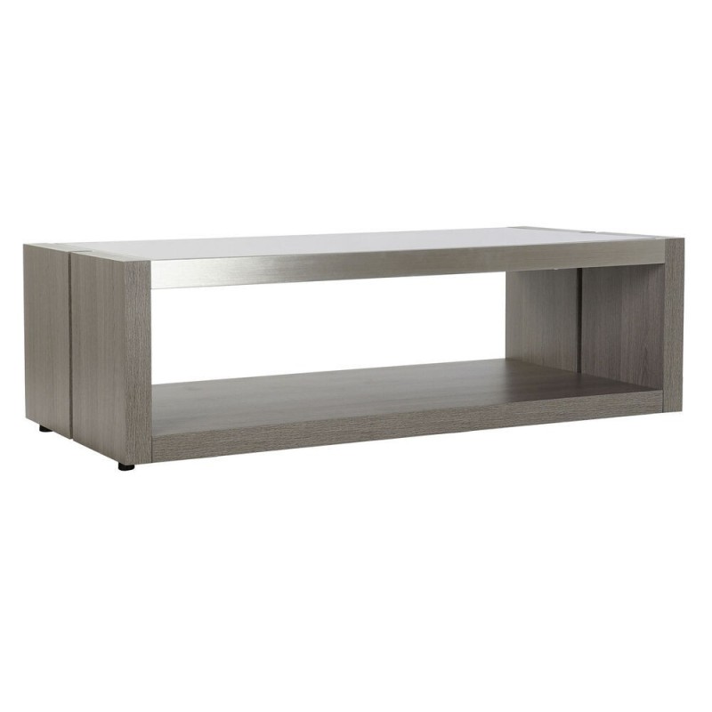 Table Basse DKD Home Decor Verre Aluminium Chêne Verre trempé (120 x 60 x 37,5 cm) à prix grossiste - table basse à prix de gros