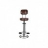 Tabouret DKD Home Decor Noir Métal Marron Cuir (45 x 46 x 118 cm) - Article pour la maison à prix grossiste