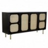 Buffet DKD Home Decor Noir Naturel Rotin Bois de manguier (150 x 40 x 78 cm) - Article pour la maison à prix grossiste Buffet DKD Home Decor Noir Naturel Rotin Bois de manguier (150 x 40 x 78 cm) - Article pour la maison à prix grossiste