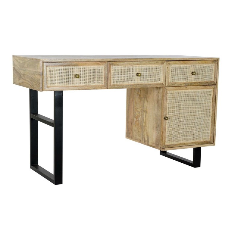 Desk DKD Home Decor Naturel Black (130 x 50 x 76 cm) - Article for the home at wholesale prices