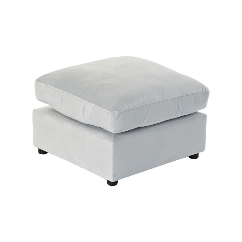 Footrest DKD Home Decor Wood Polyester Celeste Moderne (55 x 55 x 35 cm) - Article for the home at wholesale prices