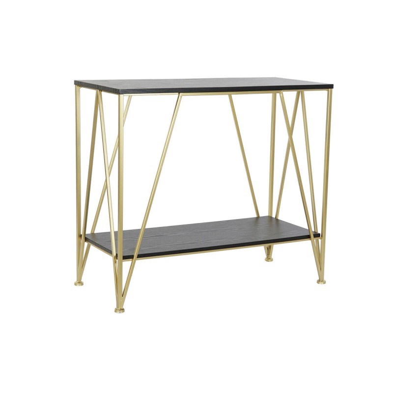 Console DKD Home Decor Black Gold Metal Wood (81.5 x 36 x 71.5 cm) - Article for the home at wholesale prices