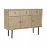 Sideboard DKD Home Decor Natural Fir Black Metal MDF (120 x 35 x 86 cm) - Article for the home at wholesale prices