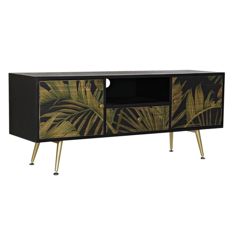 Buffet DKD Home Decor Fir Black Metal MDF Green - Article for the home at wholesale prices