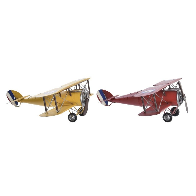 Decorative Figurine DKD Home Decor Airplane (50 x 42 x 16 cm) (2 Units) - Article for the home at wholesale prices