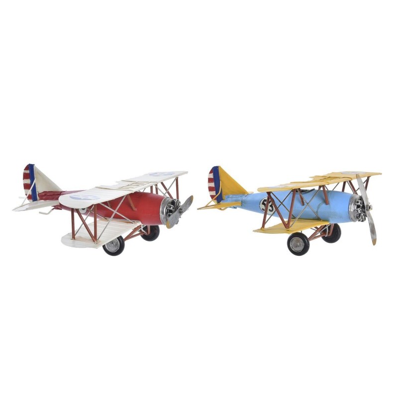 Figurine Décorative DKD Home Decor Avion (32 x 25,5 x 10,5 cm) (2 Unités) à prix de gros - avion à prix grossiste