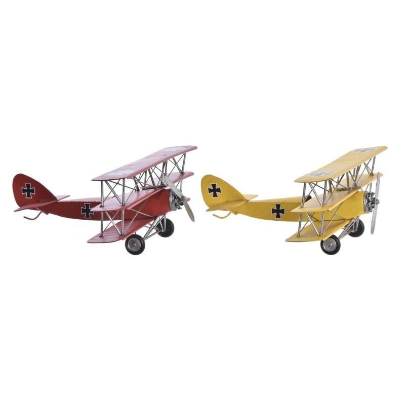 Figurine Décorative DKD Home Decor Avion (32,5 x 32 x 15,5 cm) (2 Unités) à prix de gros - avion à prix grossiste