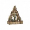 Christmas ornaments DKD Home Decor Tree Wood Houses (30 x 15 x 37 cm) - Article for the home at wholesale prices