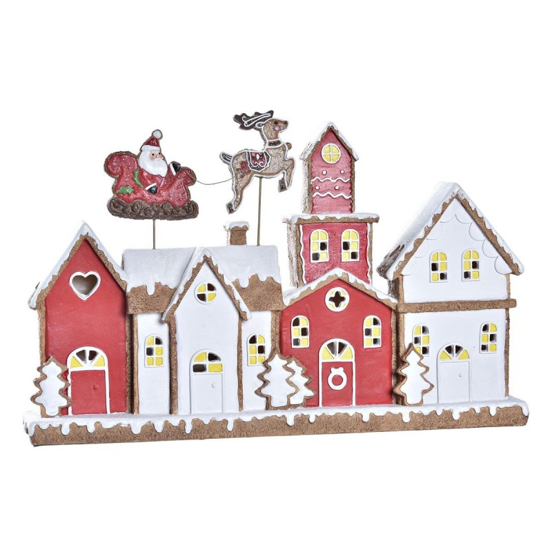 Décorations de Noël DKD Home Decor Maison Résine (41 x 7,5 x 27 cm) - Article pour la maison à prix grossiste