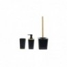 Bath Set DKD Home Decor Natural Black Aluminium Bamboo PS (11.5 x 11.5 x 38 cm) - Article for the home at wholesale prices
