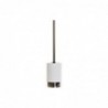 Toilet brush DKD Home Decor Silver White Polystyrene (9.5 x 9.5 x 41.3 cm) - Article for the home at wholesale prices