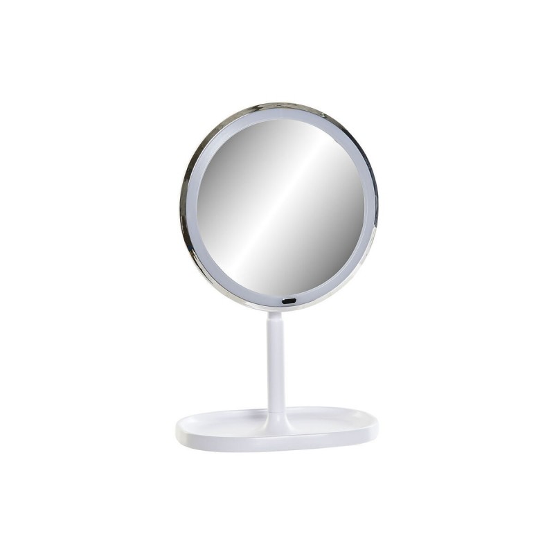 Magnifying mirror with LED DKD Home Decor White Plastic (20 x 20 x 33 cm) - Article for the home at wholesale prices