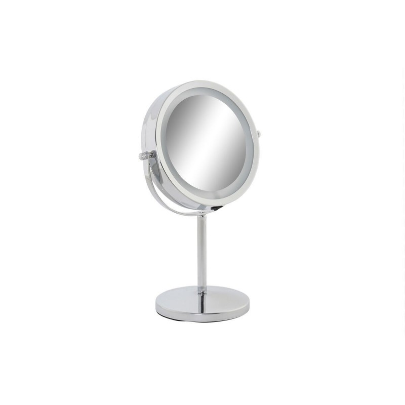 Magnifying Mirror with LED DKD Home Decor Silver (21.5 x 13.5 x 32.5 cm) - Article for the home at wholesale prices