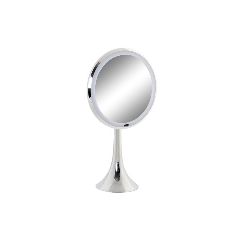 Magnifying Mirror with LED DKD Home Decor Silver Metal (20 x 11 x 37 cm) - Article for the home at wholesale prices