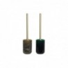 Toilet brush DKD Home Decor Grey Green Resin (9 x 9 x 37 cm) (2 Units) - Article for the home at wholesale prices