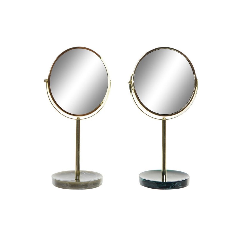 DKD Home Decor Magnifying Mirror Metal Resin (18 x 13 x 32 cm) (2 Units) - Article for the home at wholesale prices