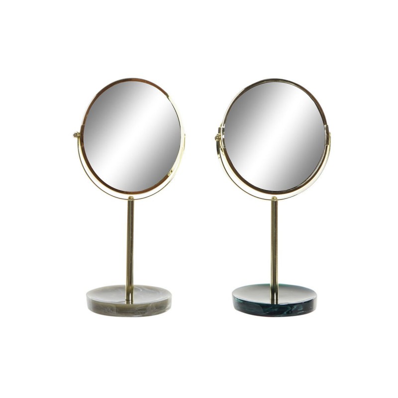 Miroir Grossissant DKD Home Decor Métal Résine (18 x 13 x 32 cm) (2 Unités) - Article pour la maison à prix grossiste
