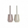 Toilet brush DKD Home Decor Beige Brown polystyrene (12 x 12 x 34.5 cm) (2 Units) - Article for the home at wholesale prices
