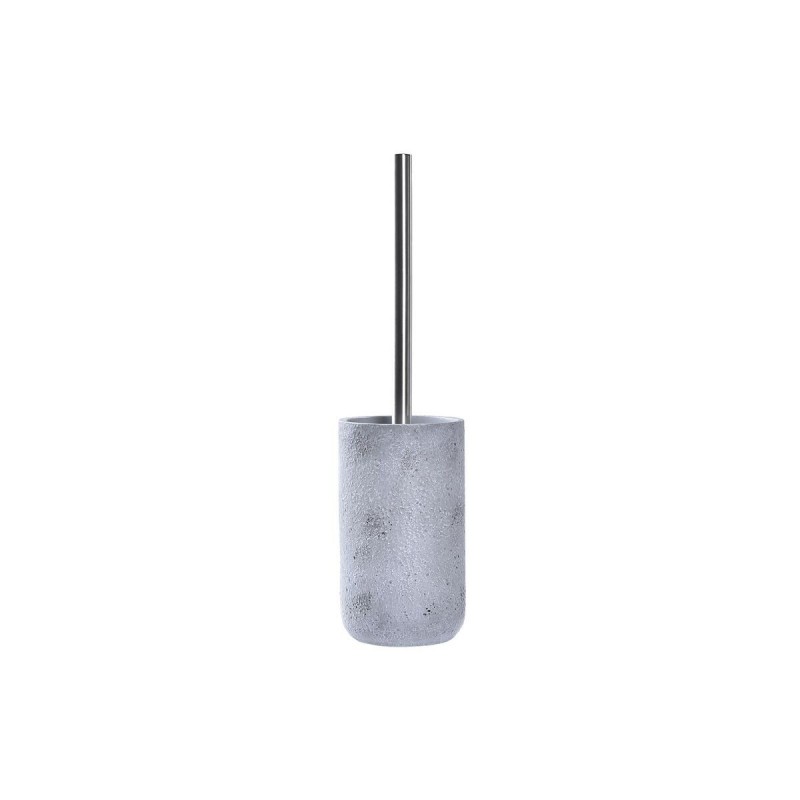 Brosse de salle de wc DKD Home Decor Scandi Argenté Gris Ciment Acier inox Aluminium (10 x 10 x 40 cm) - Article pour la maison à prix grossiste