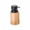 Soap Dispenser DKD Home Decor Natural Black Bamboo PP (8 x 8 x 16 cm) - Article for the home at wholesale prices
