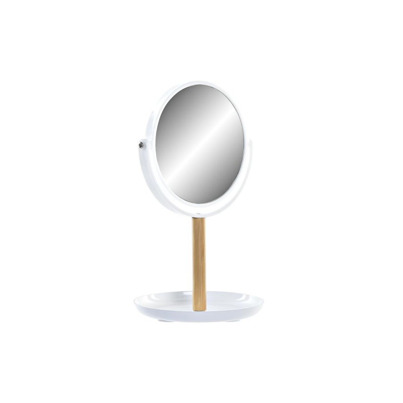 Miroir DKD Home Decor Naturel Aluminium Blanc Bambou PS (17 x 17 x 31 cm) - Article pour la maison à prix grossiste