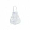 Lanterne DKD Home Decor Verre Blanc Bambou (29 x 29 x 34 cm) - Article pour la maison à prix de gros