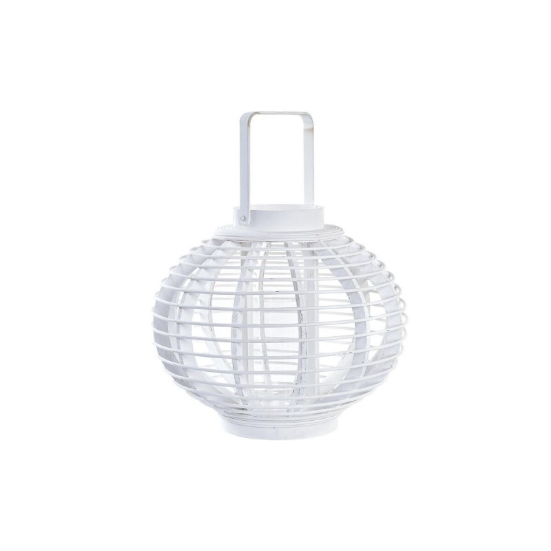Lantern DKD Home Decor White Bamboo Glass (35 x 35 x 29 cm) - Article for the home at wholesale prices