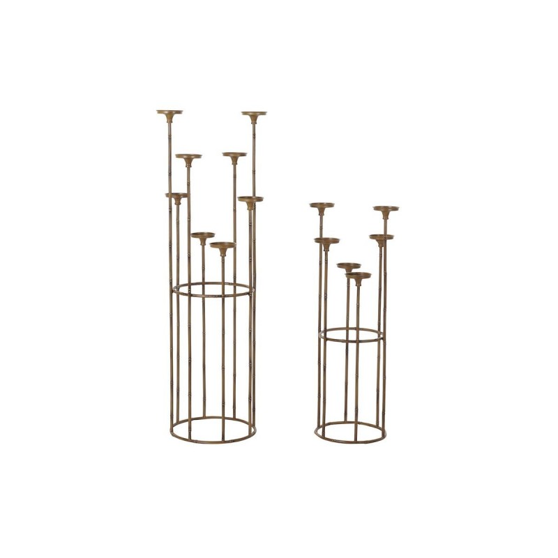 Candleholder DKD Home Decor Métal Cuivre (38 x 38 x 110 cm) (2 unidades) - Article for the home at wholesale prices