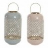 Bougeoir DKD Home Decor Aluminium Laqué (24 x 24 x 46 cm) (2 Unités) - Article pour la maison à prix grossiste