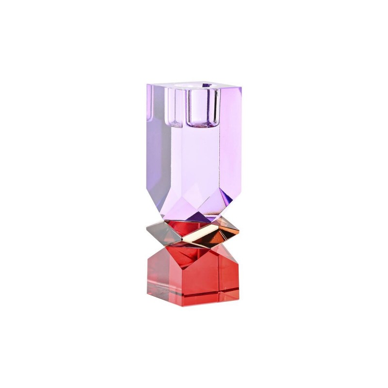 Candleholder DKD Home Decor Glass (4 x 4 x 12 cm) - Article for the home at wholesale prices